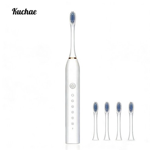 Kuchae 충전식 음파 스마트 전동칫솔, 흰색, 1개