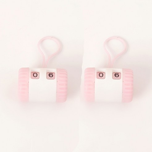 1+1 뜨개질 카운터 스티치 마커, 2개, 핑크