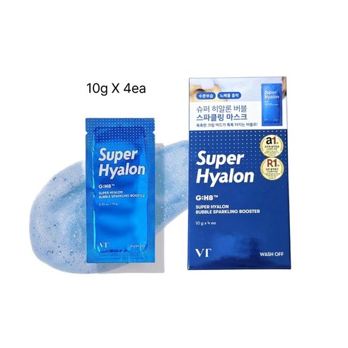 다이소 브이티 슈퍼히알론 버블 스파클링 마스크 팩 10gx4ea