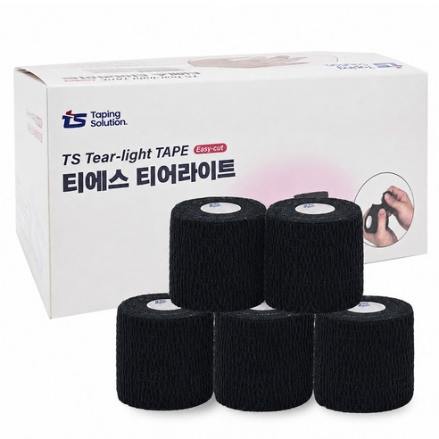 티어라이트 5cm x 7m 블랙 볼링테이프 볼링테이핑 볼링용품 볼링손가락테이프 뮬러 엠랩 엠테이프 스포츠테이프 - 근육테이프
