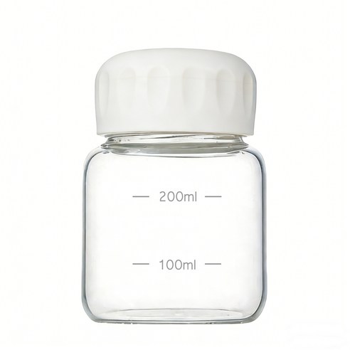 WHH 다용도 내열 쥬스 유리병 미니 밀페용기, 2개, 250ml
