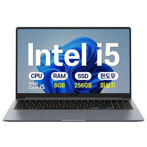 삼성 갤럭시북4 15.6인치 인텔 i5 사무용 학생용 가성비 노트북, 그라파이트, NT750XGR-A58AG (IR), 256GB, 8GB, Free DOS