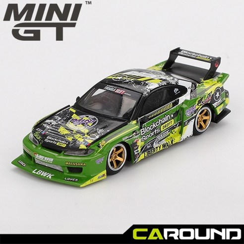 미니지티(823) 1:64 닛산 LB-슈퍼실루엣 S15 실비아 LBWK No.555 V2 2024 포뮬러 드리프트 재팬, 1개, 823