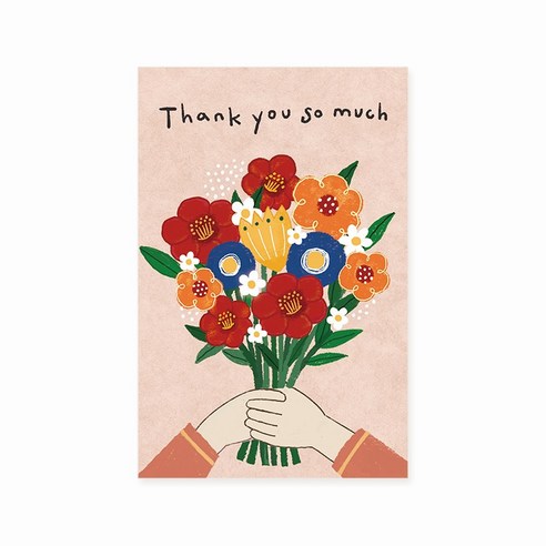 캘리엠 CA2501 - THANKYOU(꽃다발) 가정의달 어버이날 스승의날 감사카드 사랑카드