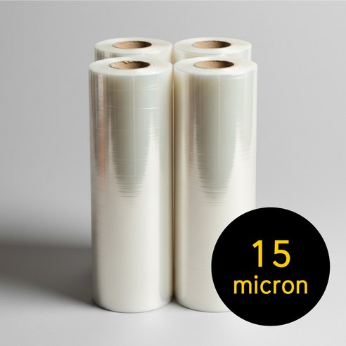 라이프존 스트레치필름 공업용랩 파레트랩 포장랩 1박스(4롤), 투명/15mic*500mm*350m, 1개