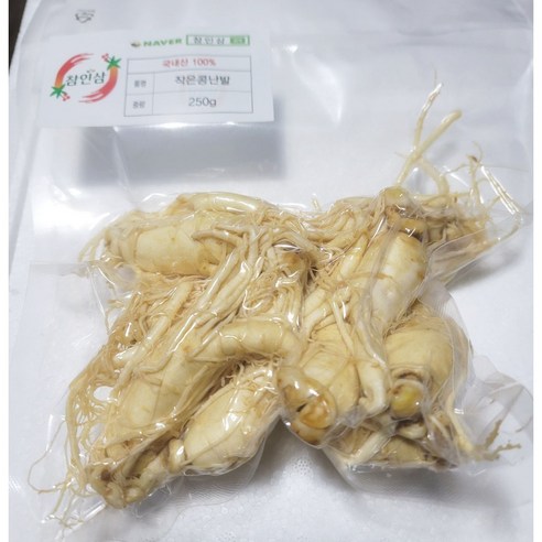 금산 참 인삼 수삼 작은 콩난발250g 세척진공포장 750g, 1세트 이미지 2