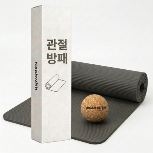 [충격흡수] 노아위드 15mm 요가매트 풀세트(가방+스트랩+땅콩볼), 1개, 마칼루 그레이