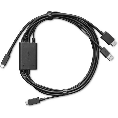 Wacom 와콤 원 3 in 1 케이블 for 12 and 13 터치 블랙, 원컬러, 1개