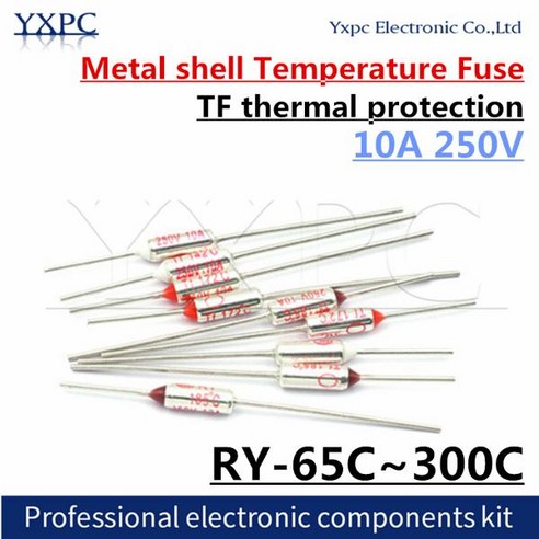 10pcs 10A 250V TF 열 보호 밥솥 퓨즈 RY-65 75 80 100 120 175 185 210 230 280 금속 ...