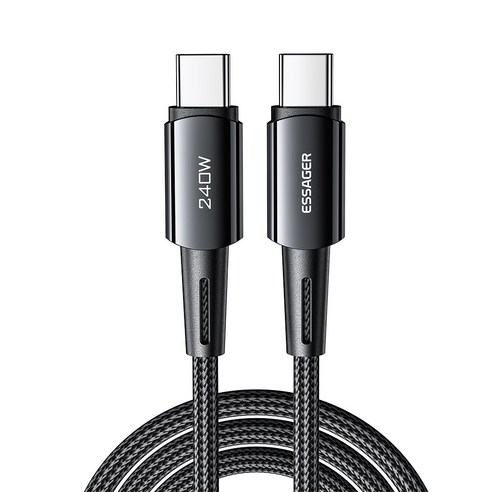 Essager PD 240W USB C-C타입 초고속 충전 케이블 1m 회색 1개