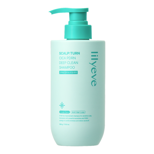릴리이브 스칼프턴 1위 탈모 샴푸 시카PDRN 딥클린 대용량 지성 비듬 두피 쿨링 스케일링, 500g, 1개