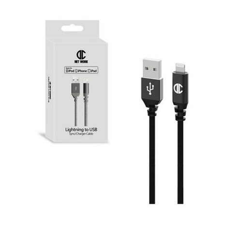 아이폰 MFI 인증 정품 usb 8핀 아이폰 고속 충전 케이블, 1개, 블랙, 2m