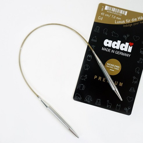 줄바늘 40cm/아디/손뜨개/뜨개질/프랜즈얀, 4.5mm, 1개