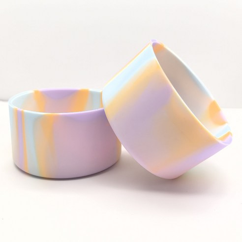 텀블러 바닥 실리콘 커버 미끄럼방지 보호패드, 1개, 1ml, 퍼플 옐로우