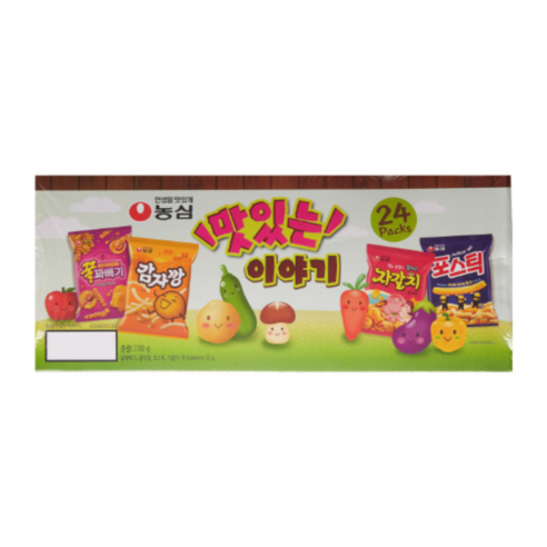 농심 맛있는 이야기 과자 4종 24개입 세트, 30g 4종 6봉 ..., 1세트