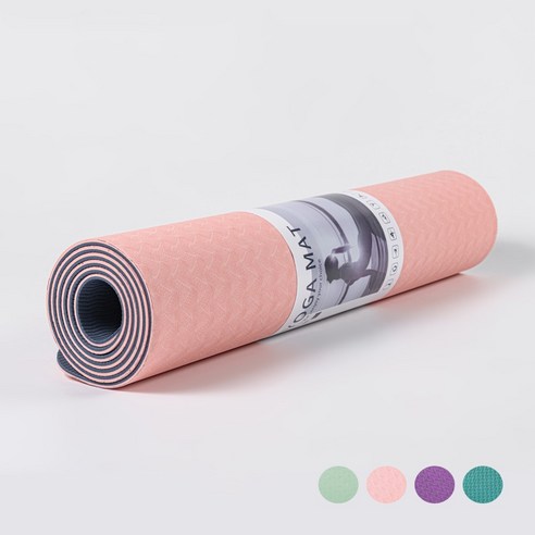 Hommy Nest TPE 요가매트 필라테스매트 와이드 홈트용 안밀리는 방음 충격방지 친환경 냄새없는 6MM HN-YGMTPE11A, 1개, 부드러운 핑크색 센터라인