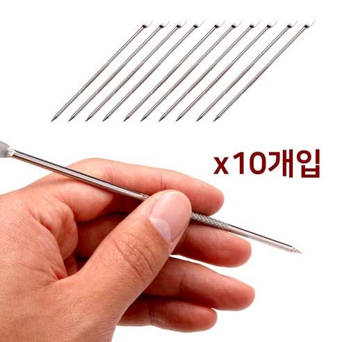 스텐 라떼아트펜 10개입 세트 에칭펜 바리스타 연습 애칭펜 아트툴, 10개, 실버