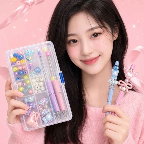 올인원 공주무드 귀염뽀짝 볼펜꾸미기, 1세트, 혼합색상