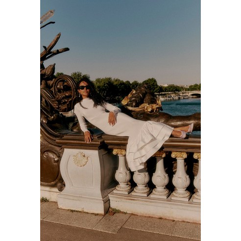 l'idée society long-sleeve fitted fishtail maxi dress One Step Ahead