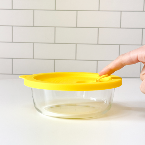 감성리빙 촉촉한 햇밥용기 냉동밥 보관용기 전자레인지 가능 유리 용기 이유식용기 겸용 300ml 이미지 3