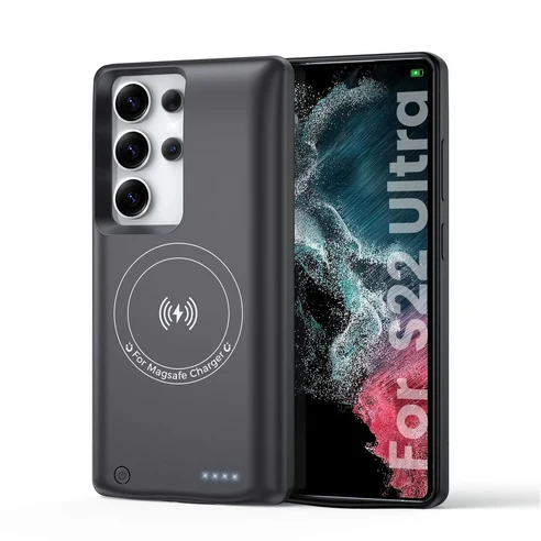 삼성 호환 S25 S24 S23 S22 울트라 플러스 무선 충전 보조 배터리 케이스 커버용 10000mAh
