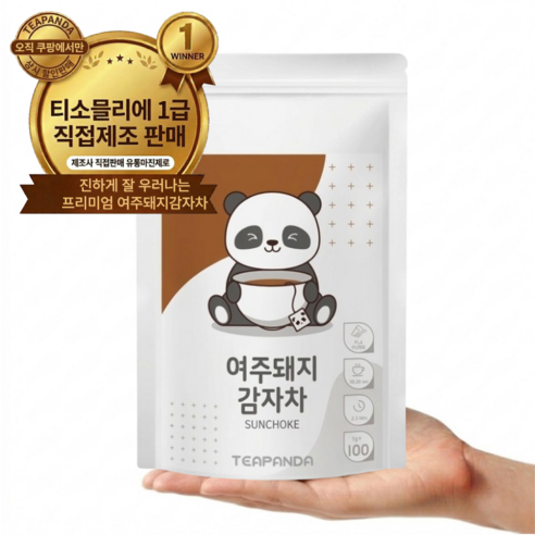 티판다 국산 100% 여주돼지감자차 삼각티백, 1개, 100개입, 1g