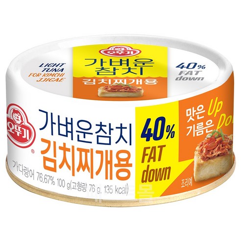 오뚜기 가벼운 참치 김치찌개용, 100g, 1개