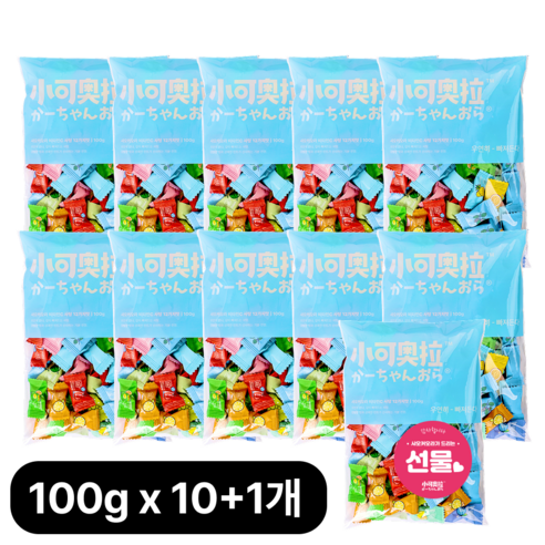 샤오커오라 민트향 비타민C 과일 12종 믹스 베트남 무설탕 사탕 캔디, 100g, 10개