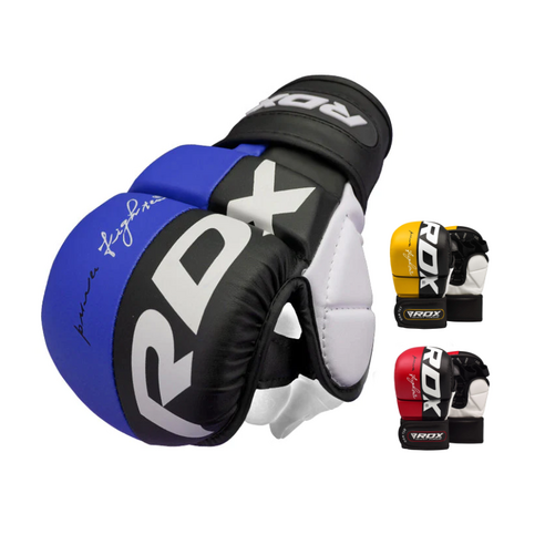링사이드코리아 RDX 렉스 MMA 오픈핑거 글러브 / 스파링 킥복싱 빵글러브, 1세트, 블루