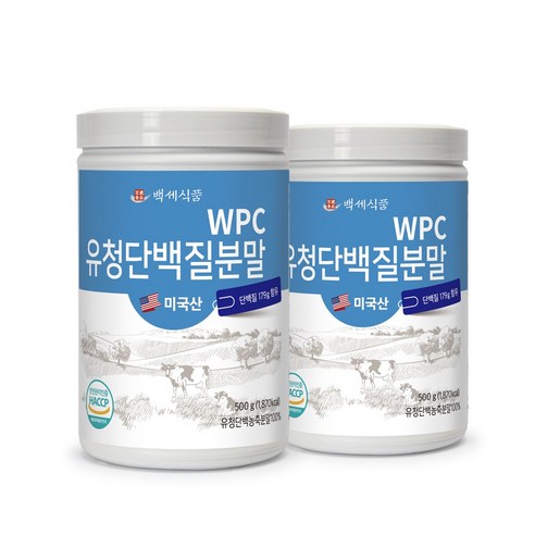 WPC 유청단백질 분말 500g 통 미국산100% HACCP 인증제품 500g, 1개 이미지 2