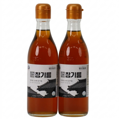 [NO 침전물] 저온압착 통참깨 100% 참맛나 참기름 HACCP, 2개, 350ml