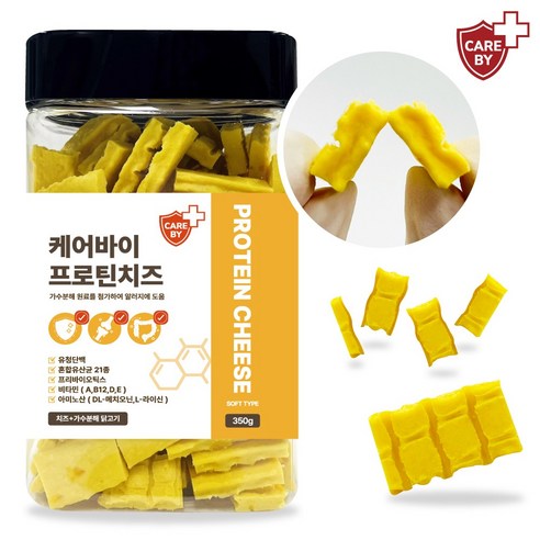 케어바이 강아지 프로틴치즈 저알러지 가수분해 간식, 350g, 1개, 유청단백
