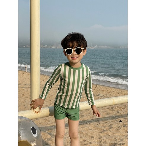 어린이 남아 수영복 그린