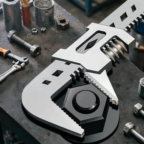 멍트로닉 만능 몽키 멍키 스패너 개구부 조절형 빅 와이드 매직 렌치 공구, 1개
