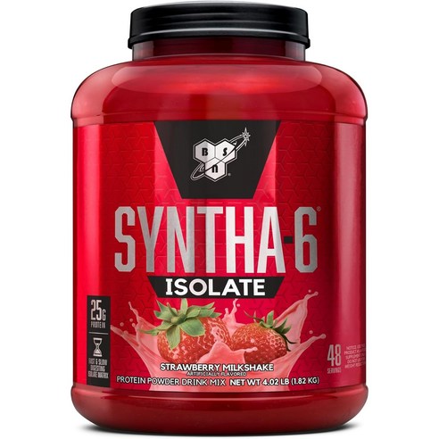 BSN SYNTHA-6 ISOLATE 비에스엔 신타6 48서빙 1.82kg (4 lb) 5가지 맛, Strawberry, 1개