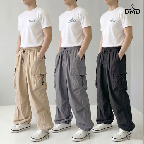 다몬딱 남성 스트링 카고 팬츠 남자 바지 트레이닝 밴딩