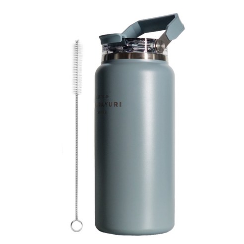 카에로 대용량 텀블러 1.5리터 1.2리터 보냉 보온 밀폐 여름 헬스 물통, 1개, 1.5L, 블루그레이