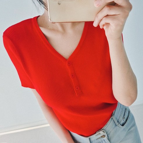 nanalshop 44~99 여성니트 반팔티 니트티 브이넥티셔츠 빅사이즈 티셔츠 여성반팔티 롱티 임부복 홈웨어 여름티 봄티 가을티 단추티 니트티셔츠