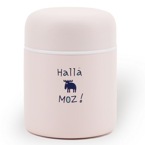 MOZ 스웨덴 316 스텐 미니 푸드자 보온 도시락 이유식 죽통 어린이 보온도시락, 1개, 300ml, 베이비핑크
