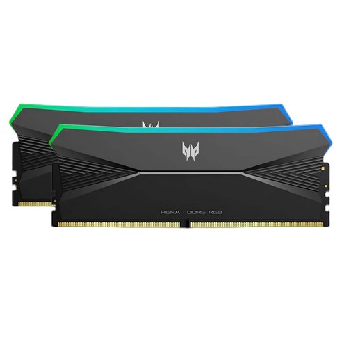 PREDATOR DDR5 섀도우 엣지 RGB 게이밍 메모리 16GB 6000MHz C26 스텔스 블랙, 2개, BL.9BWWR.663