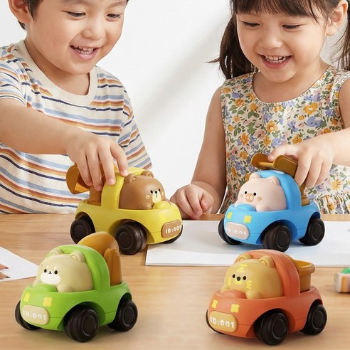 토요요 유아 캐릭터 관성 미니 트럭 장난감 세트 자동차 역할놀이 선물 추천 QZ-GX1 이미지 2