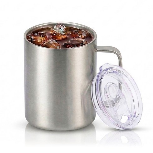 도로 보온 보냉 텀블러 머그컵 355ml 6색, 실버, 1개