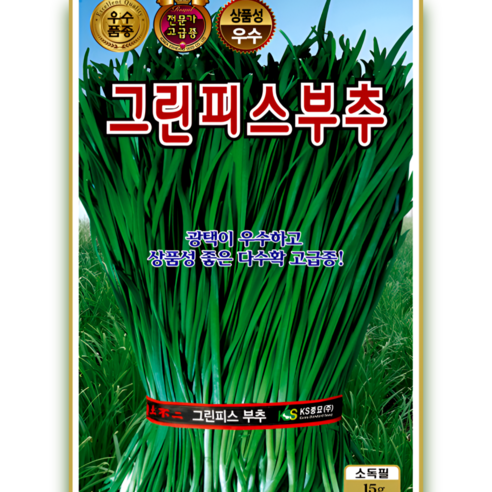 그린피스 부추 씨앗 다수확 부추 재배용 광택 우수 15g 종자 ks, 1개