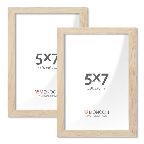 모노치 PVC 프레임 홈 인테리어 액자 5x7, 2개, 연우드