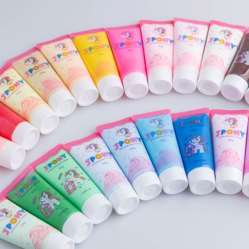 제이포니 데코덴 크림 25색 50g 깍지 무료 증정, 08.연노랑, 1개