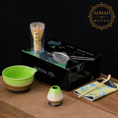 AOHAO Matcha whisk 말차도구 2/4/7 PCS 세트 차선, 그러데이션7pcs, 2세트