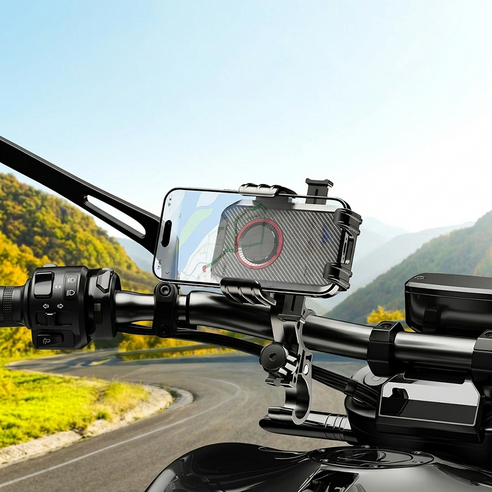 노르픽 원터치 튼튼한 초강력고정 자전거 오토바이 핸드폰거치대 이미지 4