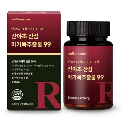멜로우네이쳐 산야초 산삼 마가목추출물 99, 1개, 120정
