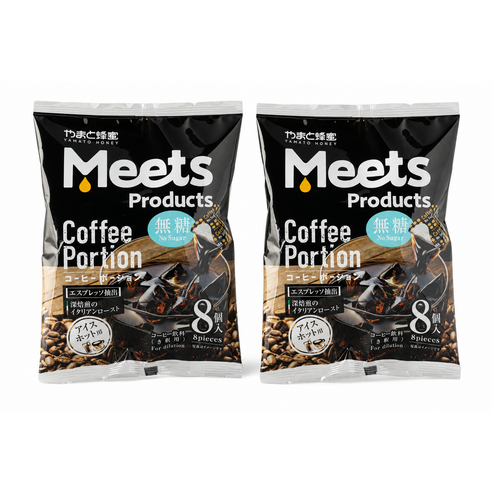 일본 Meets 미츠 포션커피 블랙 커피원액, 2개, 8개입, 18g