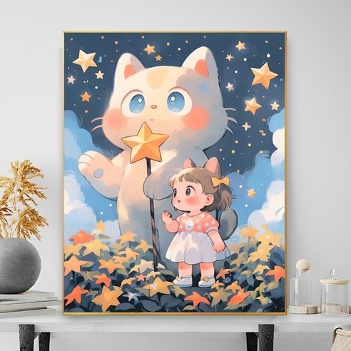 샤이닝포인츠 캐릭터 디자인 선물급 diy 그림그리기 세트, 1개, 화이트
